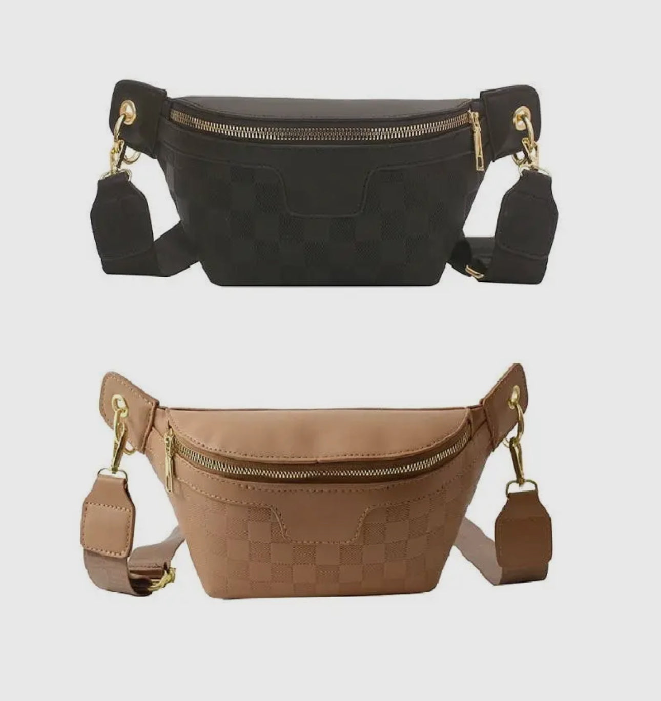 Checkered Crossbody Bum Bag