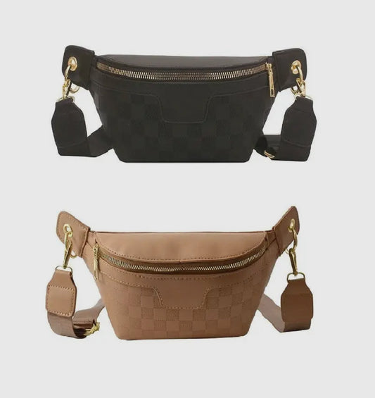 Checkered Crossbody Bum Bag