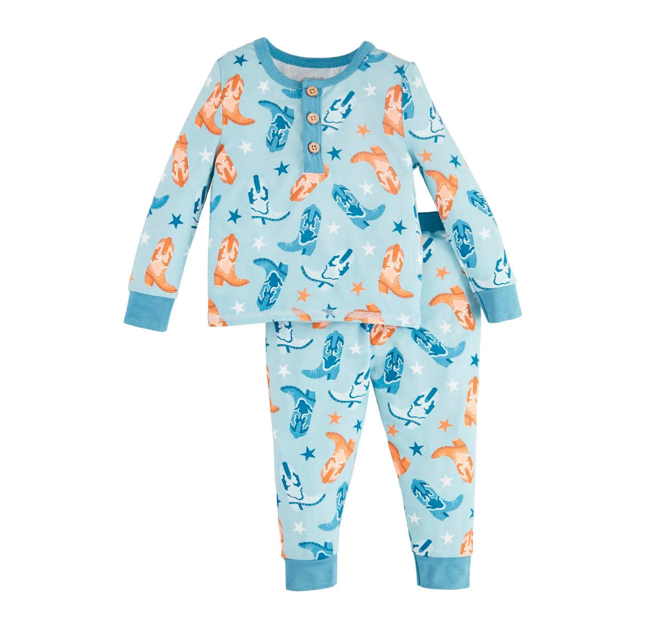 Blue Cowboy Boots Pajamas