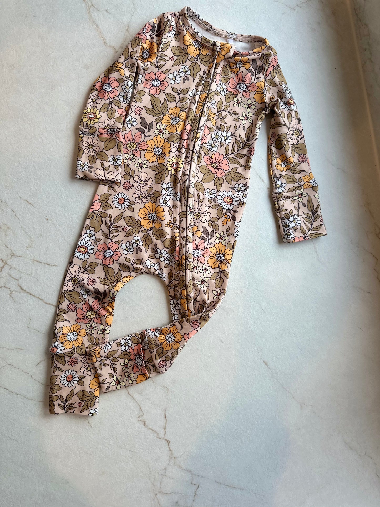 Golden Floral Zippy
