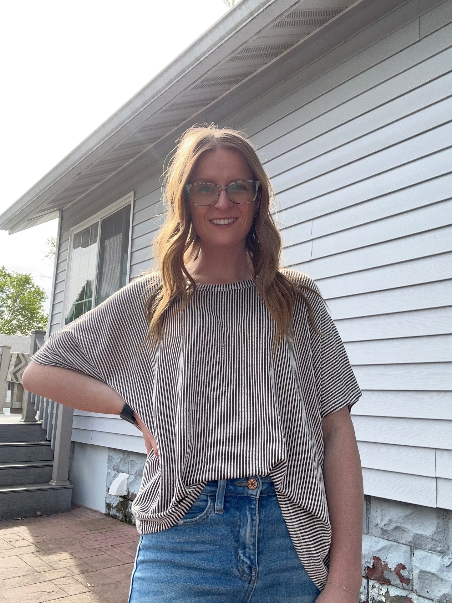 Ribbed Oversized Tee