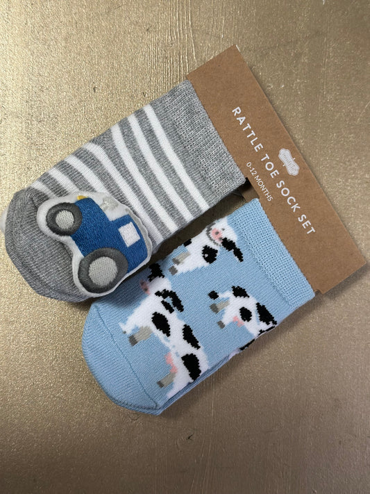 Farm Rattle Socks