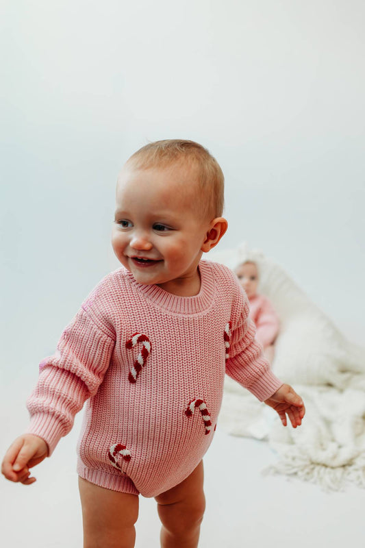 Candy Cane Bubble Romper