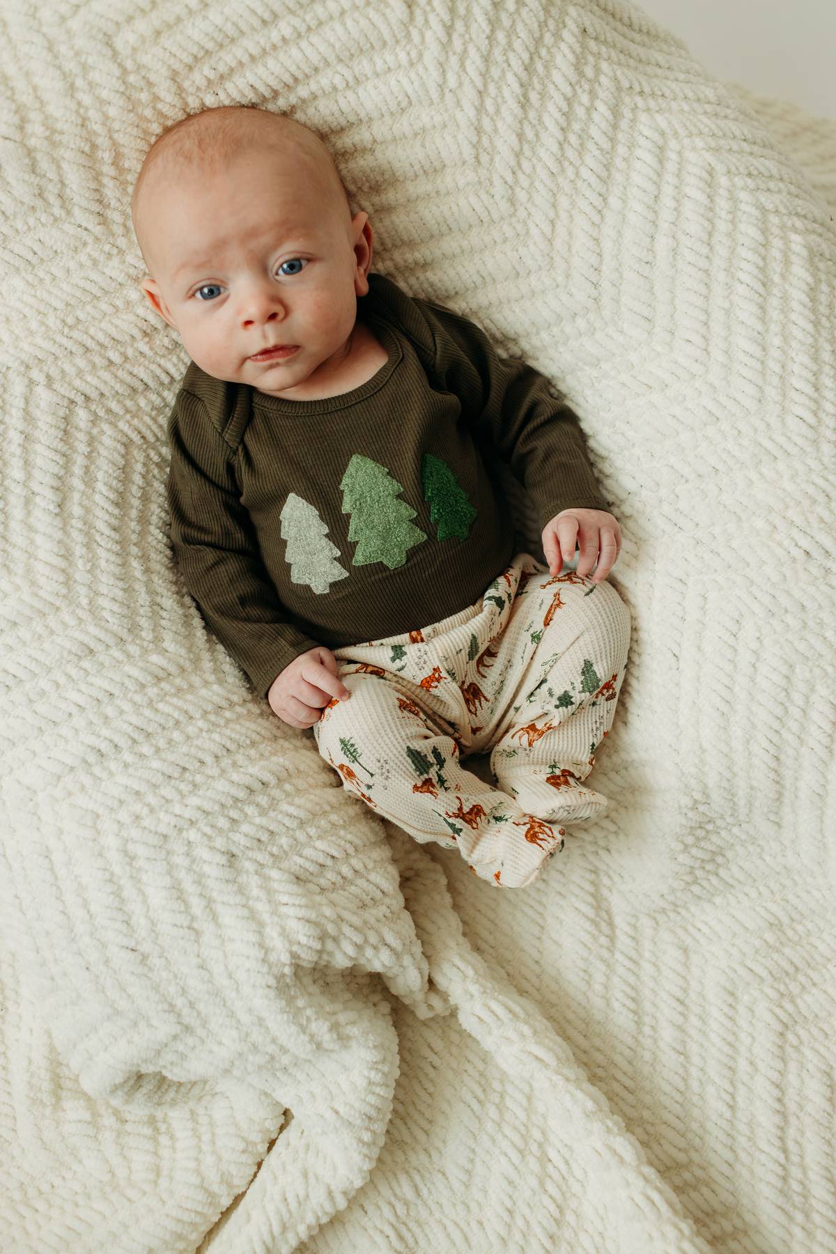 Deer Waffle Knit SET