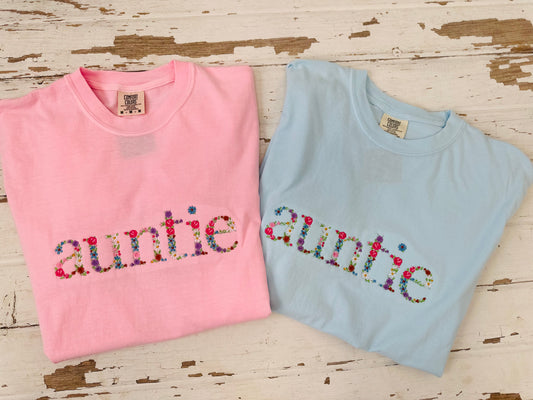 Auntie Embroidered Tee