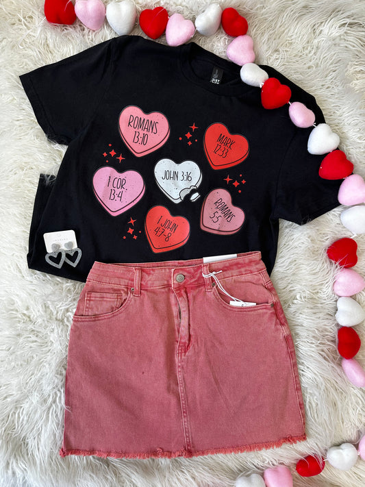 Bible Verse Hearts Tee